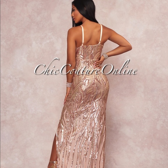Rose Gold Prom Dress - Picture 2 of 8